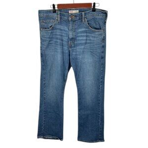 Signature Levi Strauss & Co Jeans Mens Blue Light Wash Bootcut Denim Pants 36x30